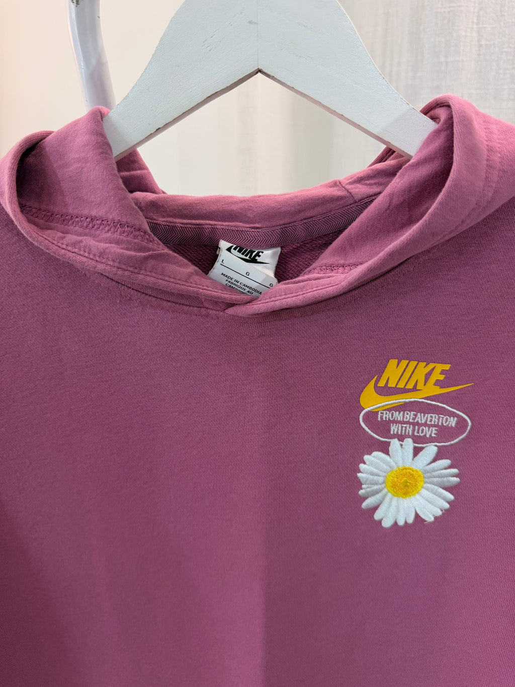 Nike daisy embroidered hoodie