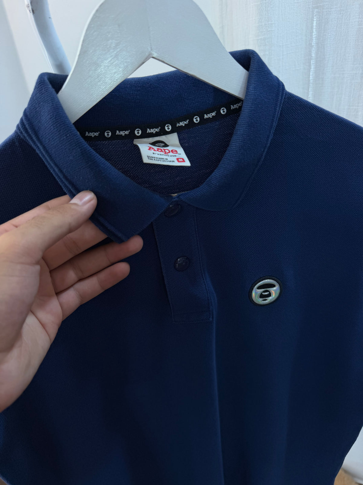 Aape blue polo tee