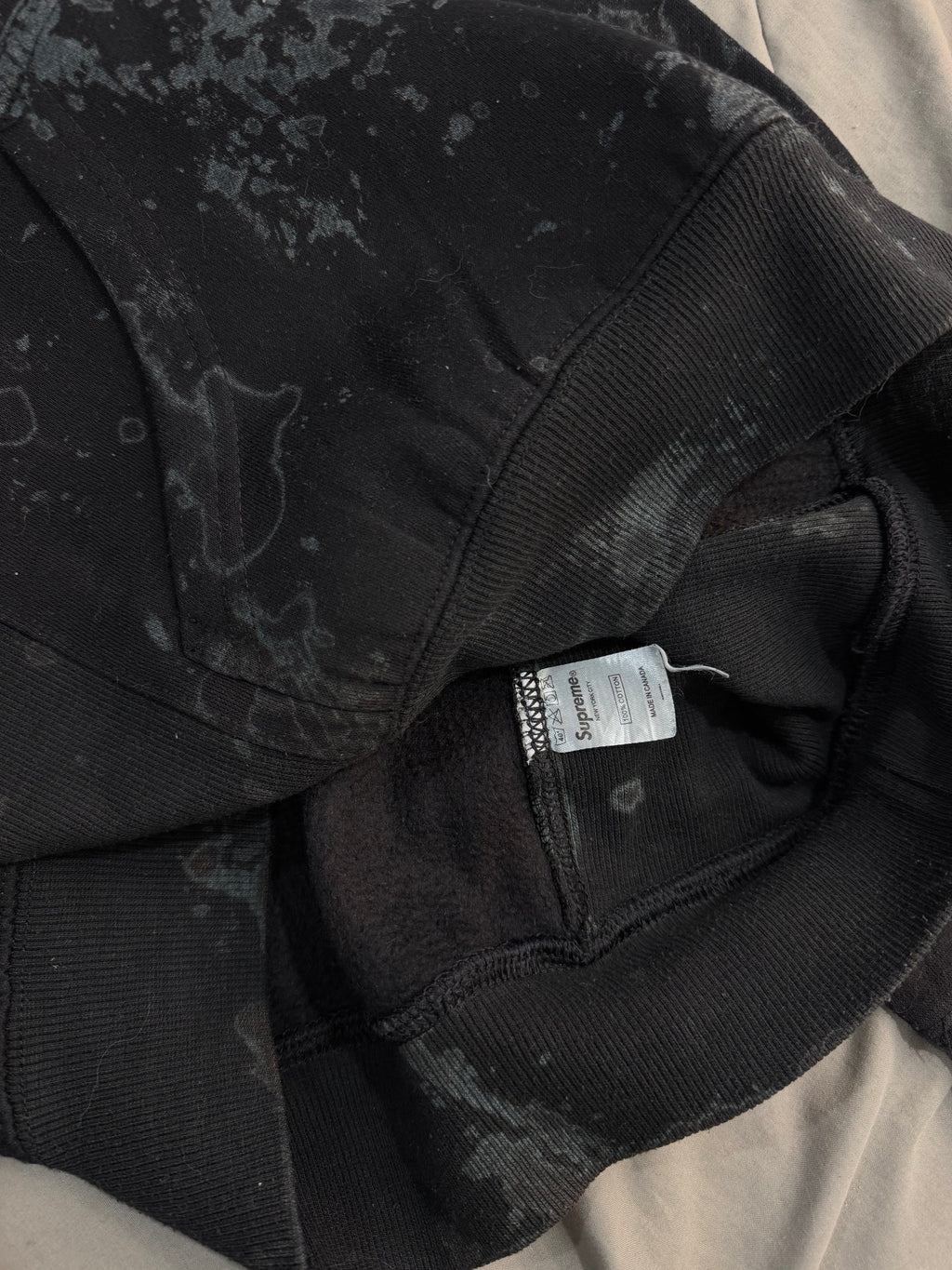 Supreme acid washed hoodie