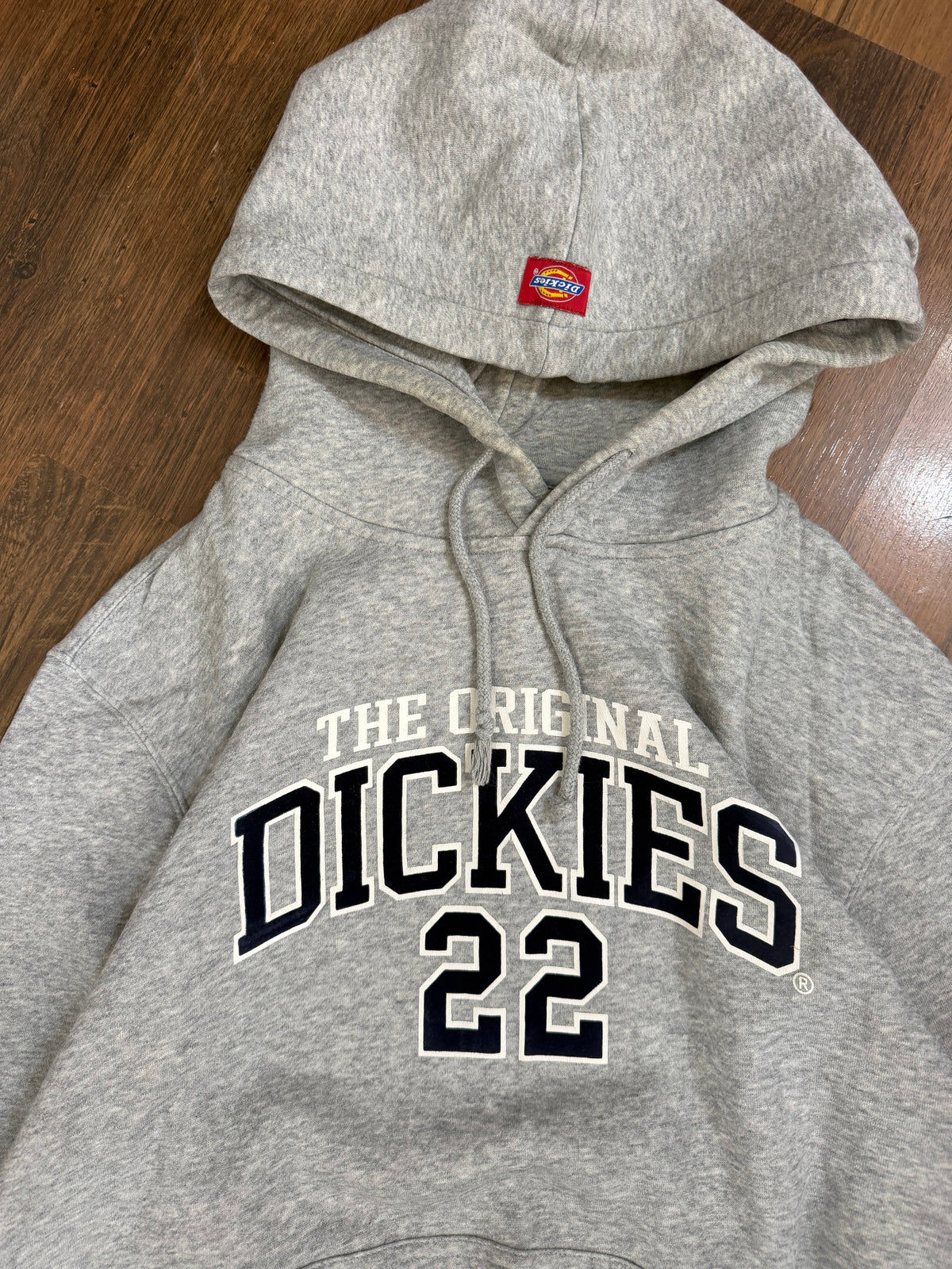 Dickies grey velvet print hoodie