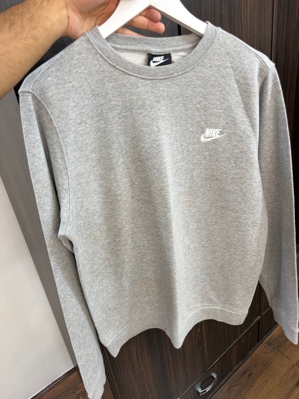 Nike grey embroidered logo sweat