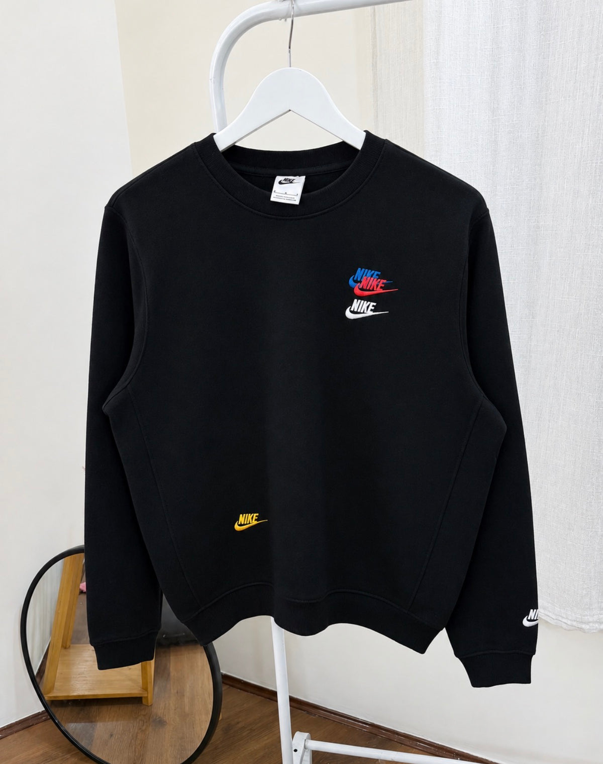 Nike multi logo embroidered sweatshirt