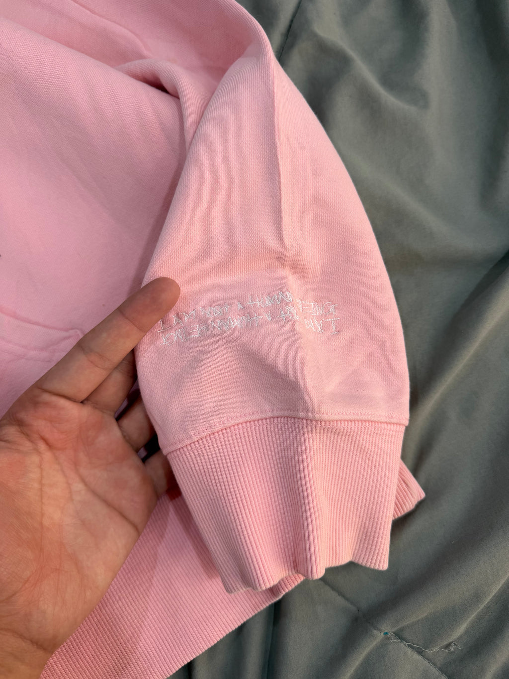Iamnotahumanbeing pink hoodie