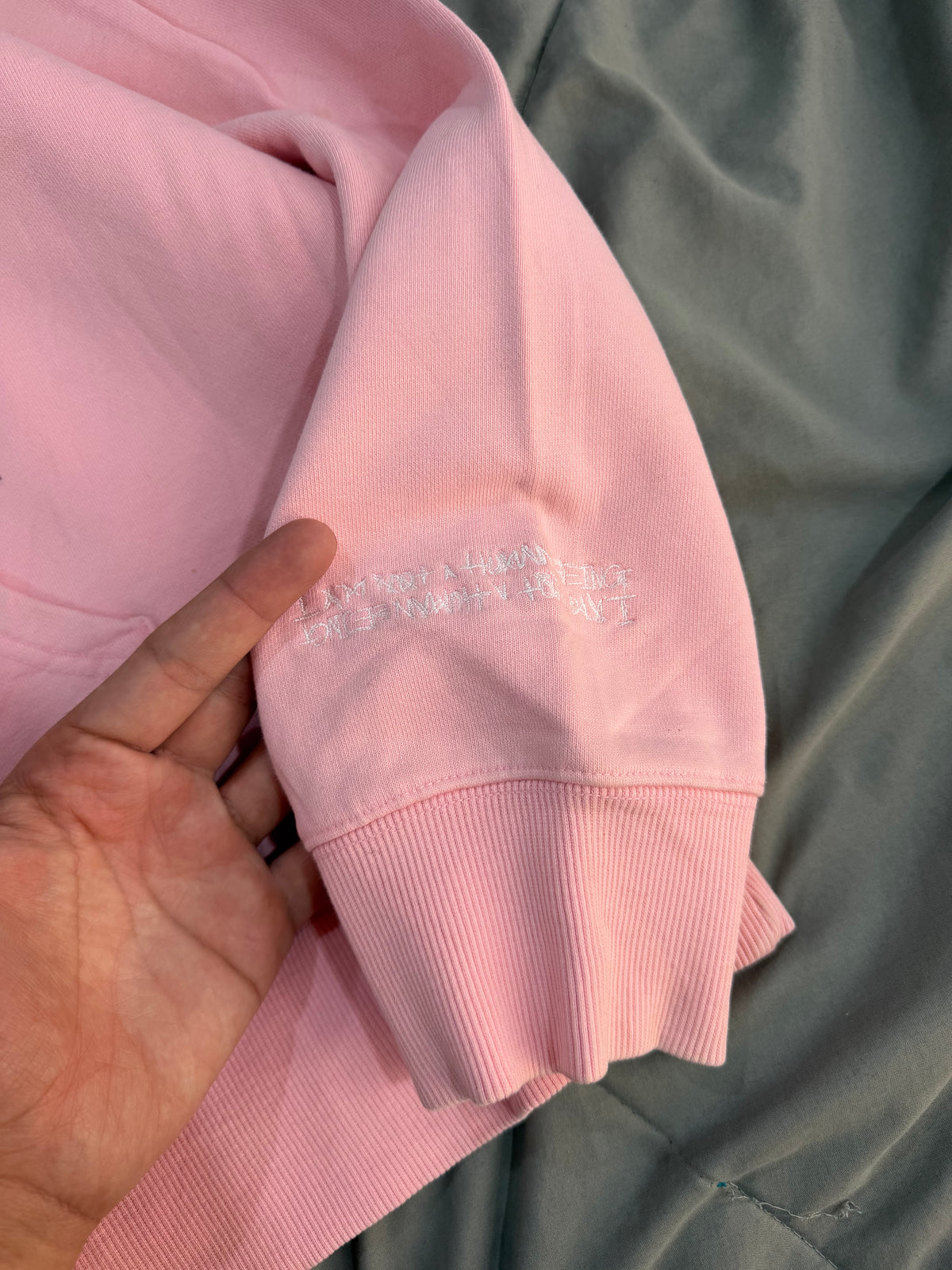 Iamnotahumanbeing pink hoodie