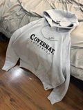 Covernat grey embroidered hoodie