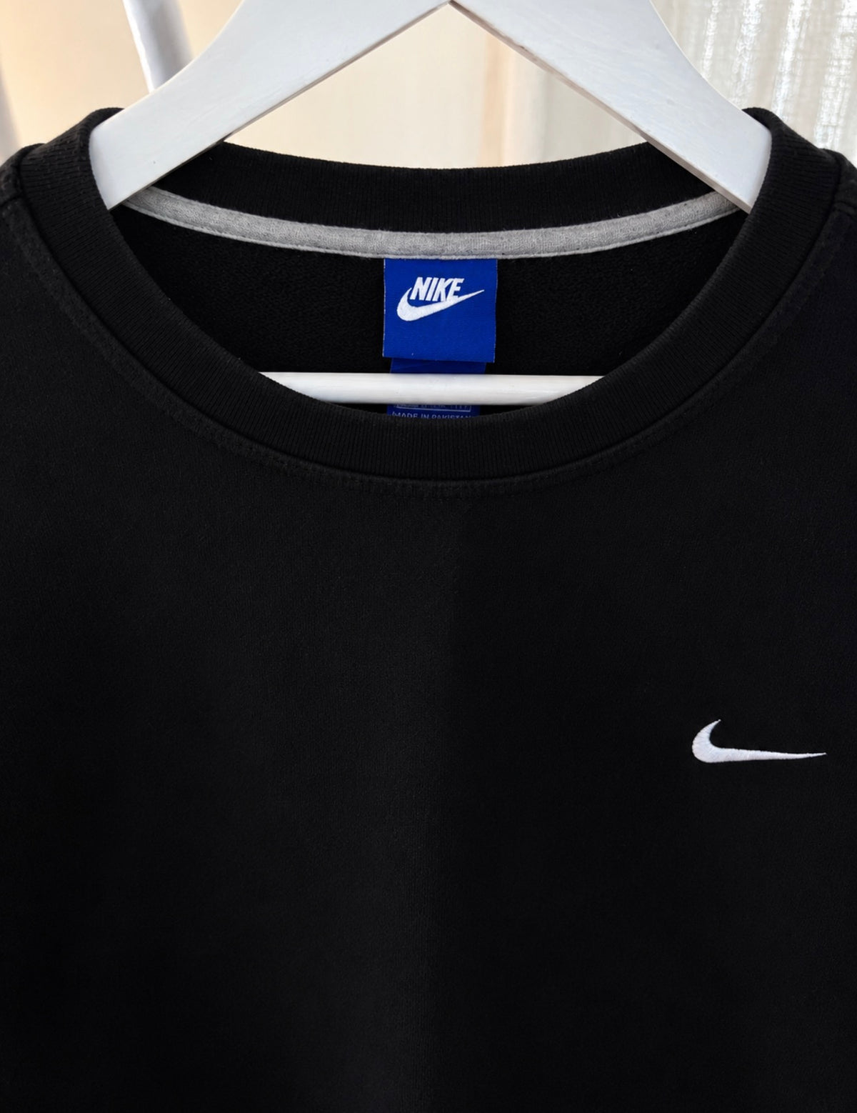 Nike black swoosh sweatshirt