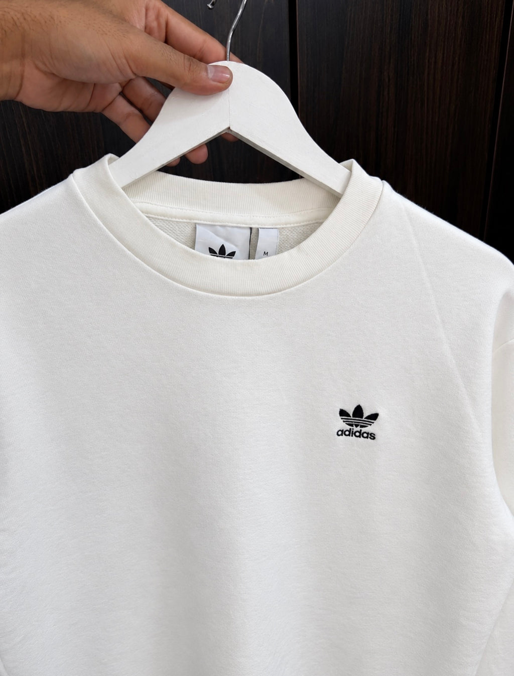 Orginals white embroidered logo sweatshirt