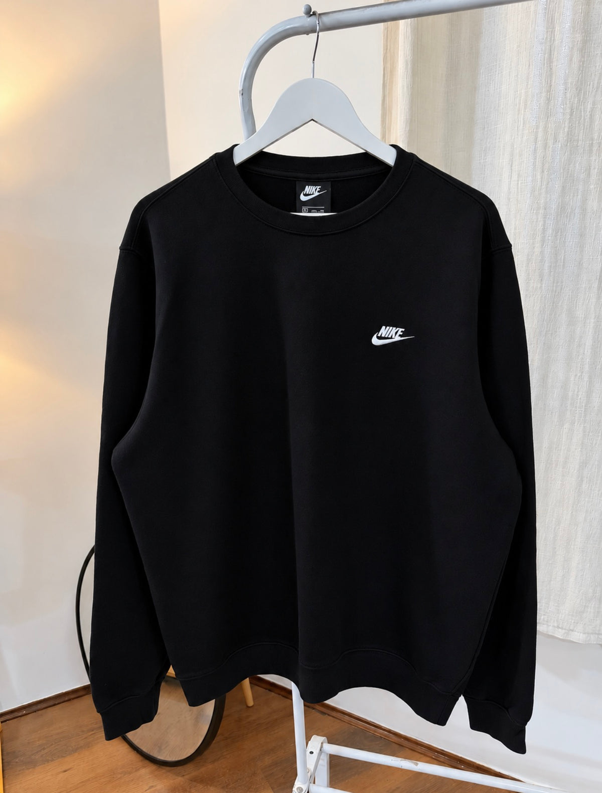 Nike black embroidered logo sweatshirt