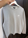 Nike grey embroidered logo sweatshirt