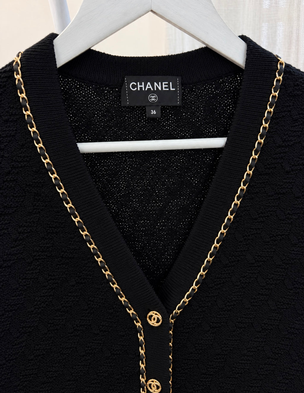 Channel cocomark button cardigan