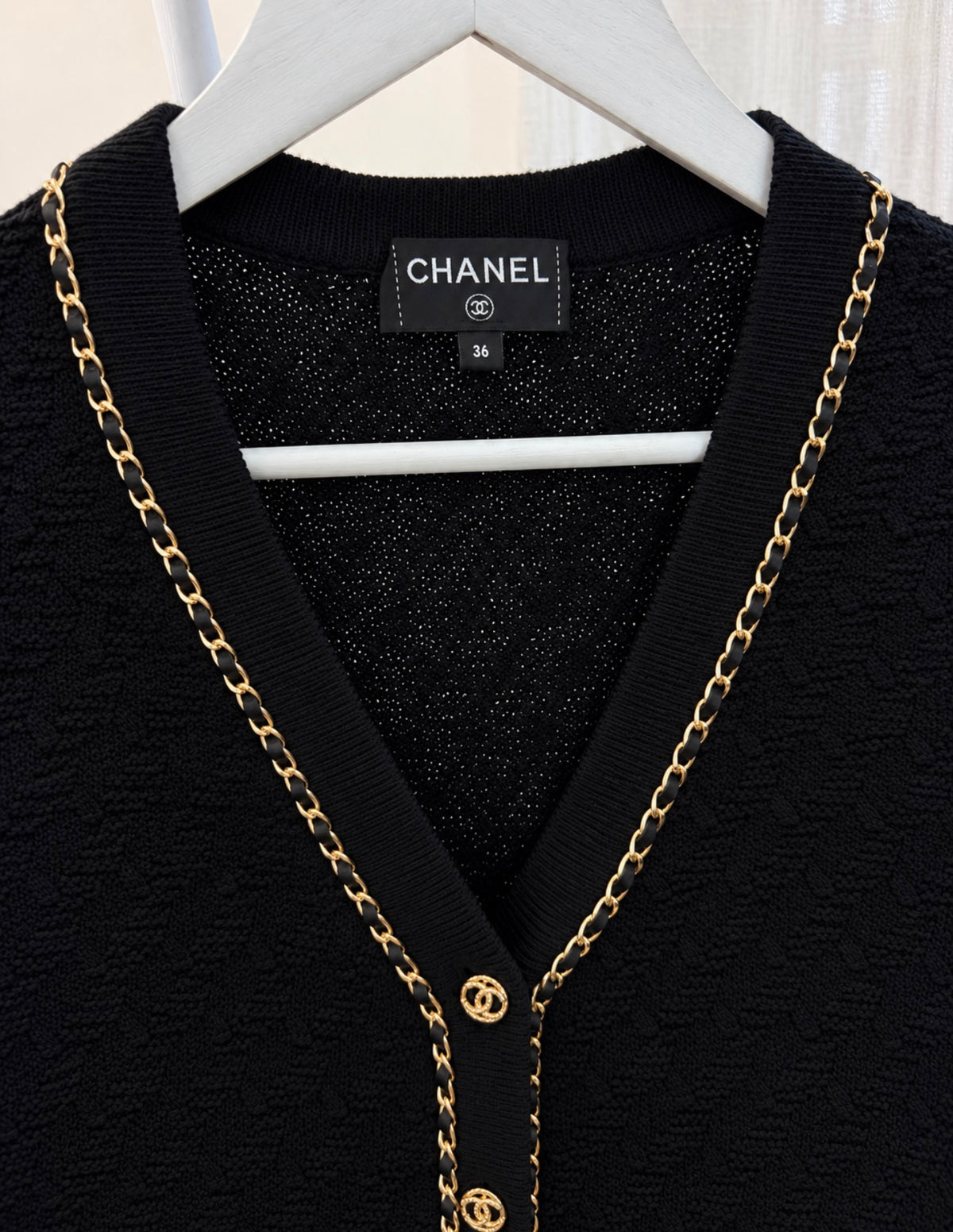 Channel cocomark button cardigan