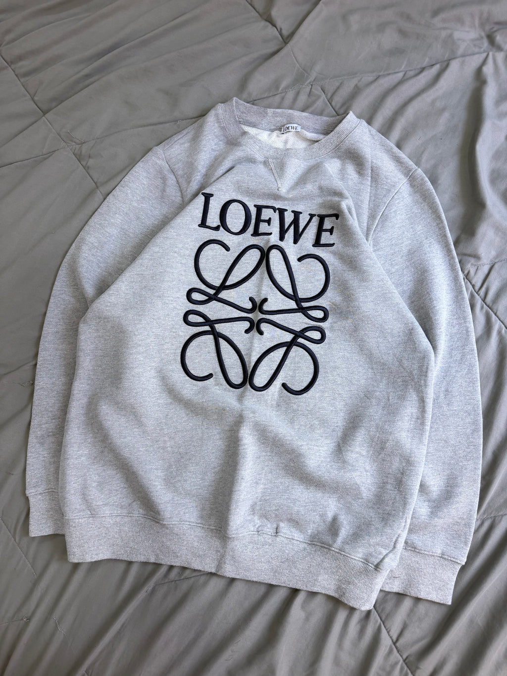 Loewe grey embroidered sweatshirt