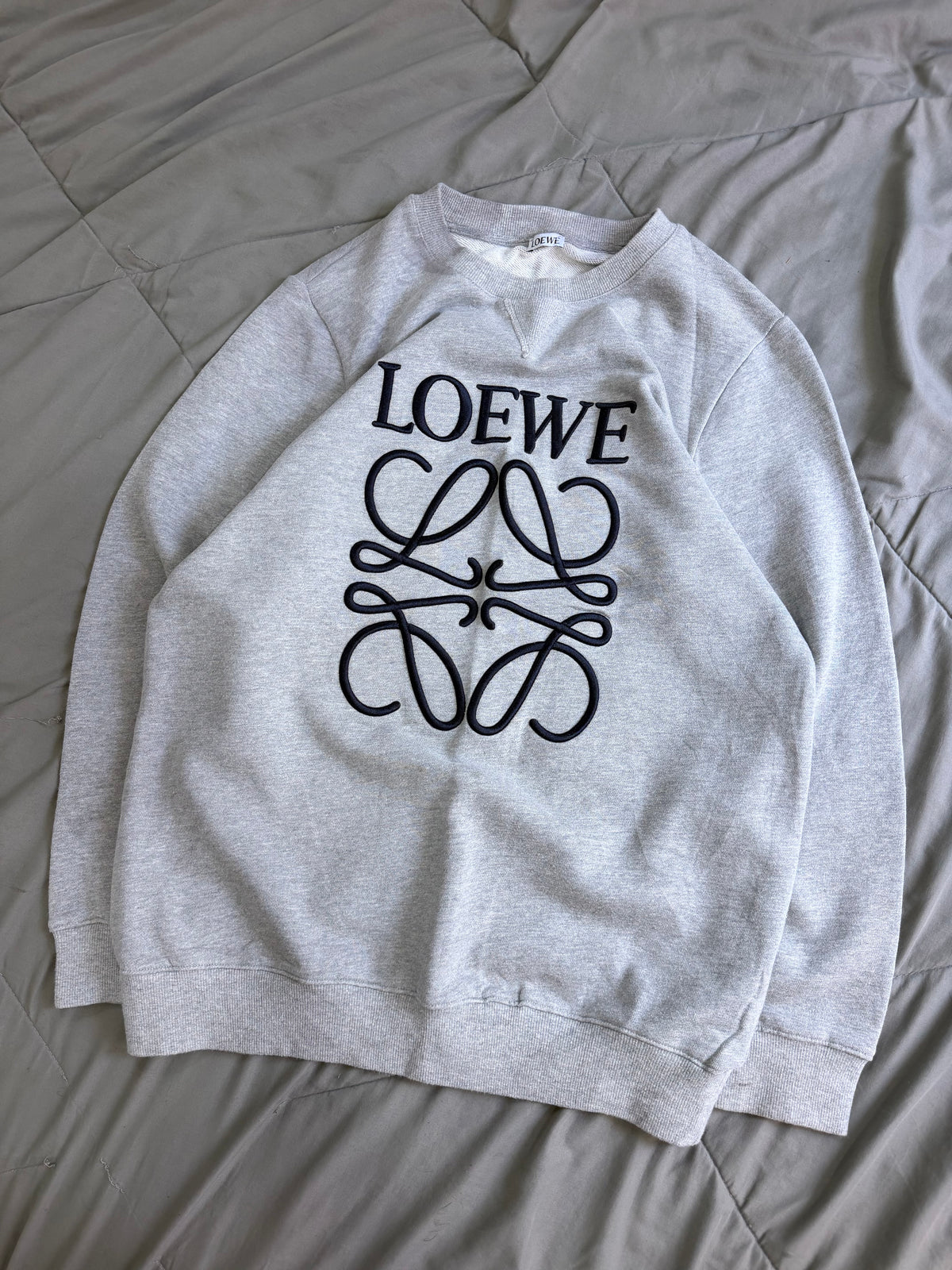 Loewe grey embroidered sweatshirt