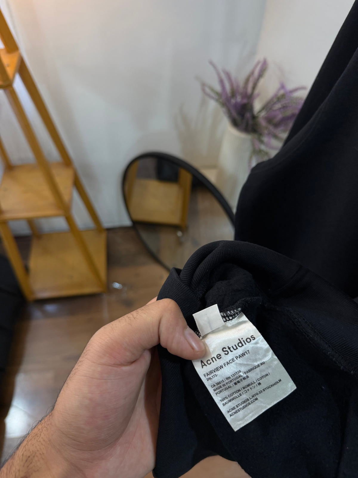 Acne studios black sweatshirt