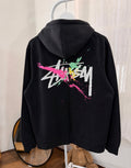 Vintage Stussy paint splash hoodie