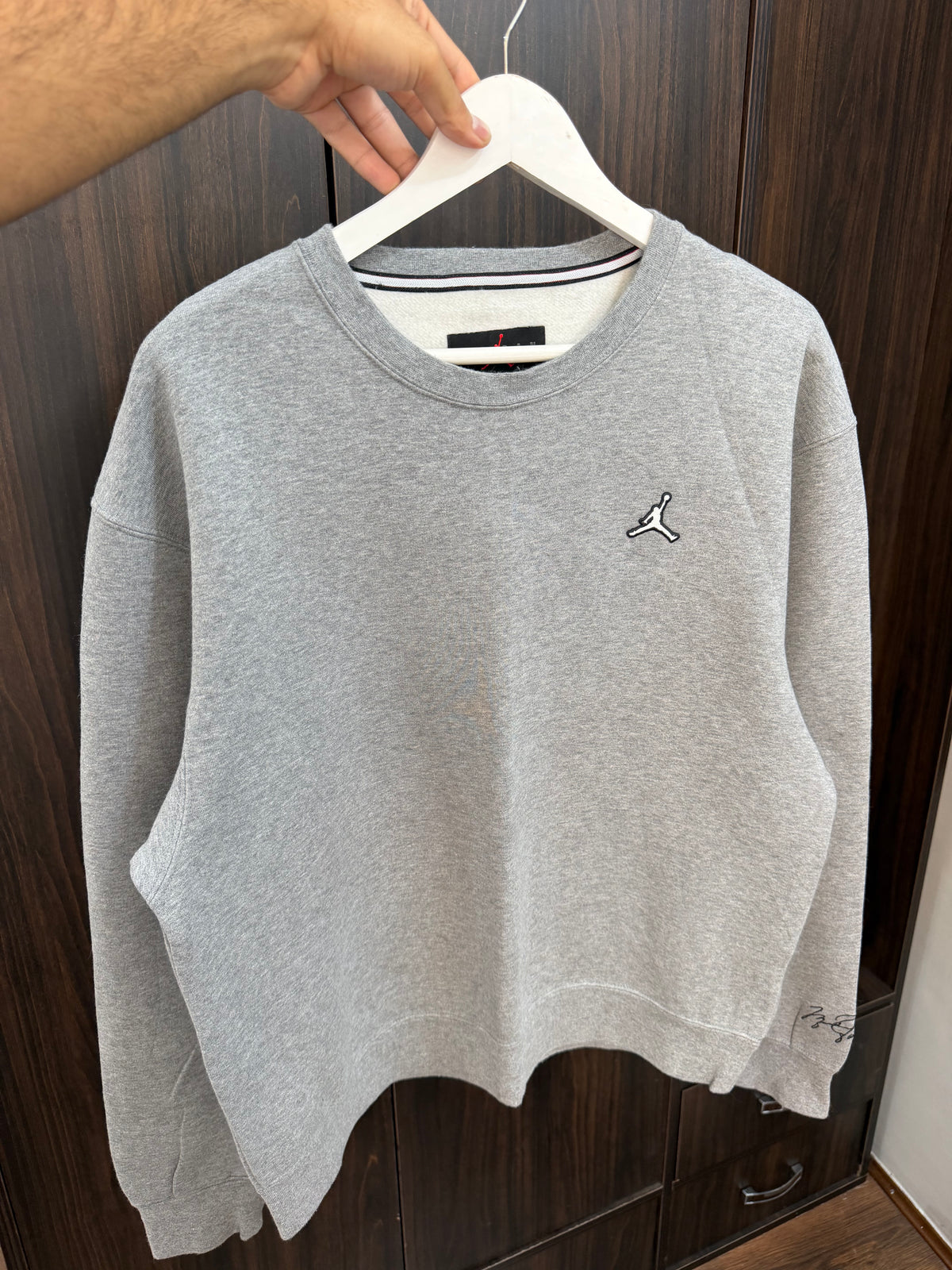 Jordan grey hoodie thick sweatshirt
