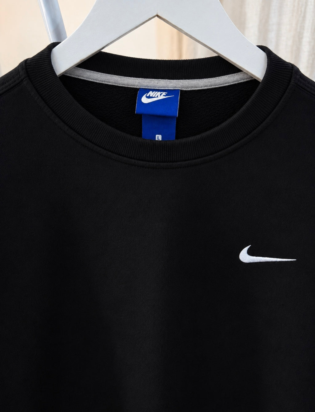 Nike black swoosh sweatshirt