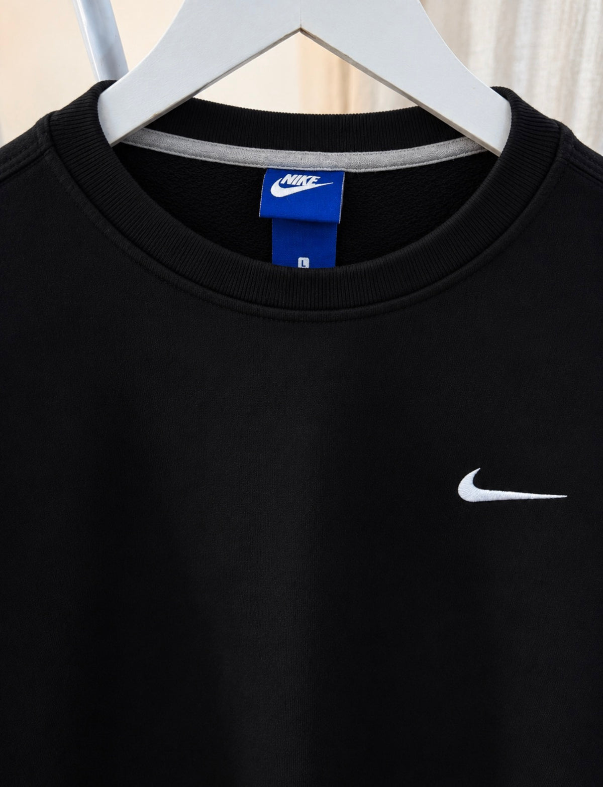Nike black swoosh sweatshirt