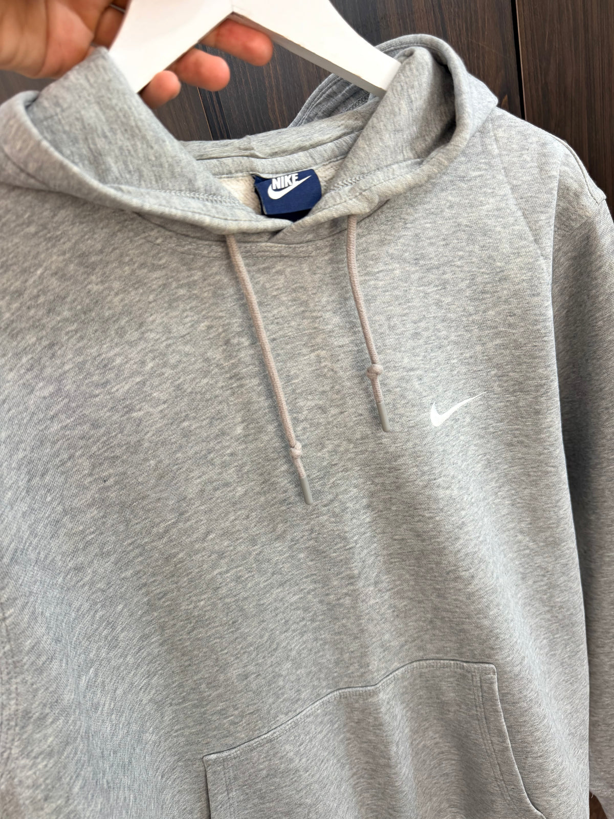 Nike grey swoosh hoodie